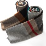 Villand Australian Merino Wool Tartan Knitted Scarf for Men, Plaid Winter Warm Thick Soft Neckwear with Gift Box - Image 8